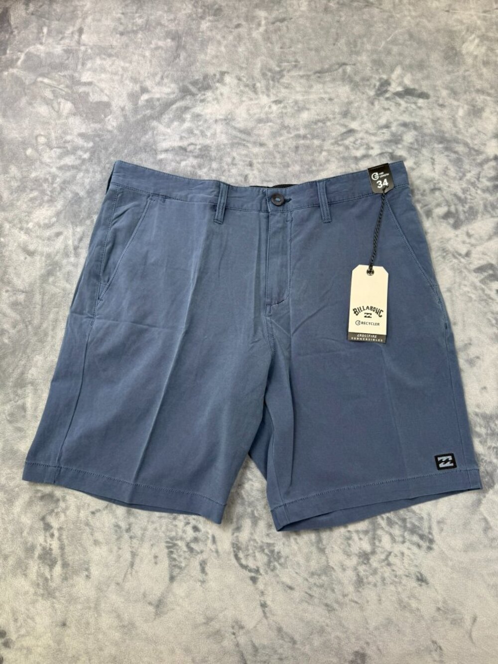 Billabong Crossfire Submersibles Blue Shorts Pockets Mid Length Mens Size 34 NWT